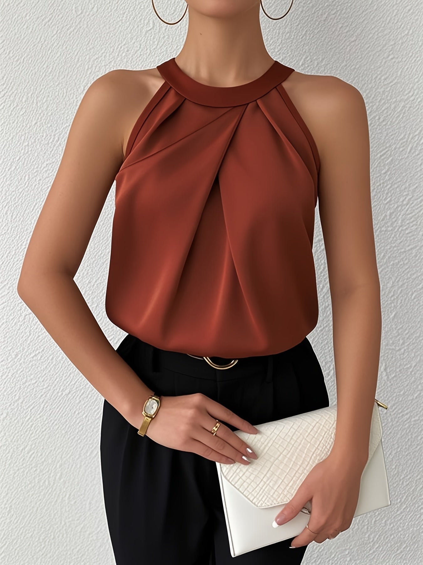 MIRANDA | Elegante Satin-Bluse mit Schulterfreiem Design