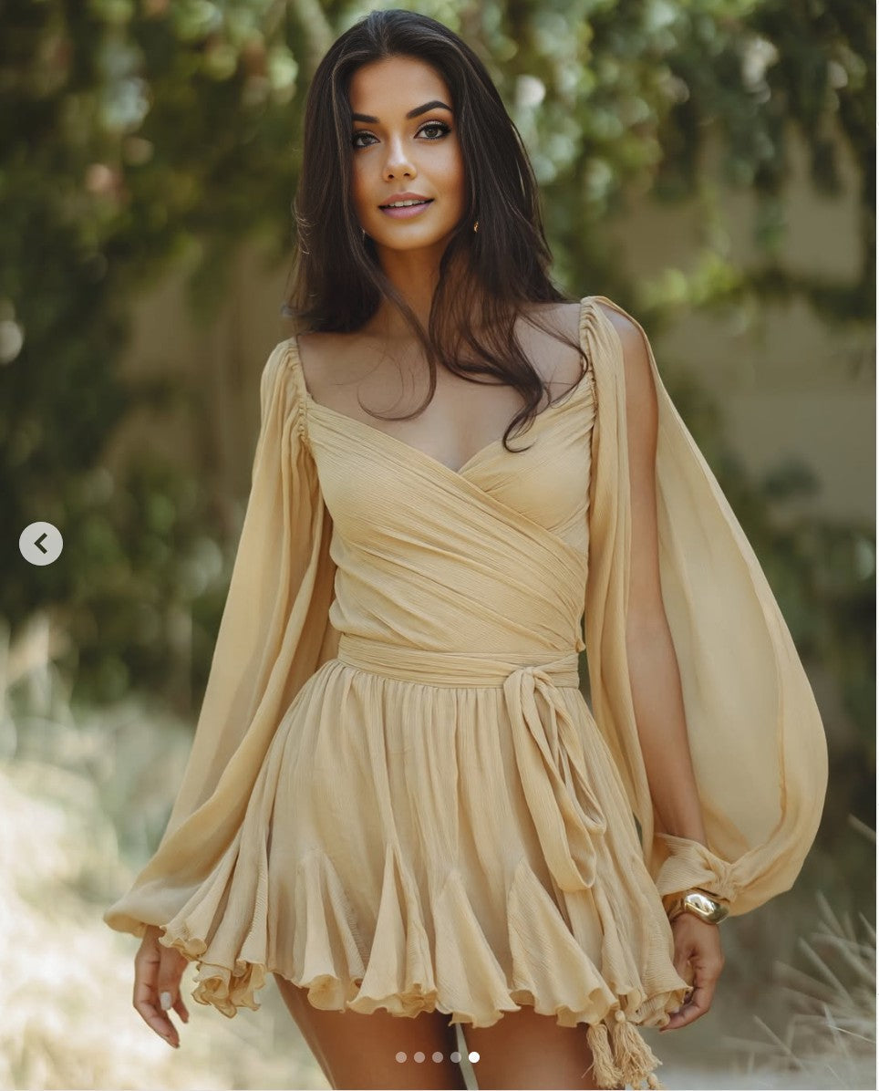 JULIETTE | Verspieltes Volantkleid mit integrierter Shorts