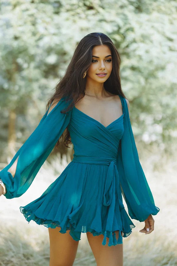 JULIETTE | Verspieltes Volantkleid mit integrierter Shorts