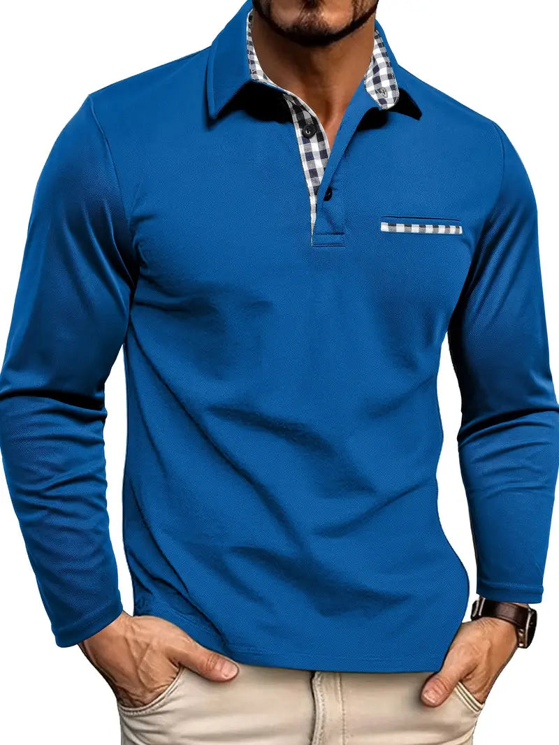 ARVID | Elegantes Langarm-Poloshirt