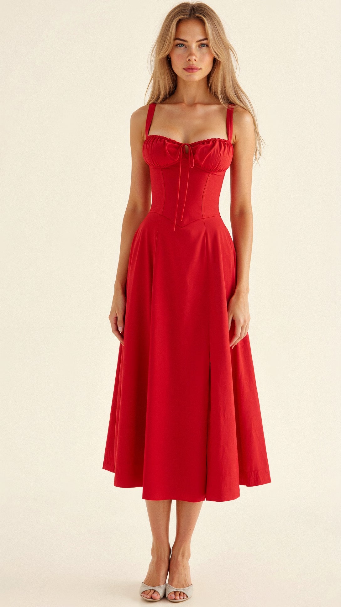 ELVIRA | Figurbetontes Sommerkleid mit Schleifendetail