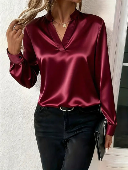 AURELIA | Elegante Satinschlupfbluse für zeitlosen Chic
