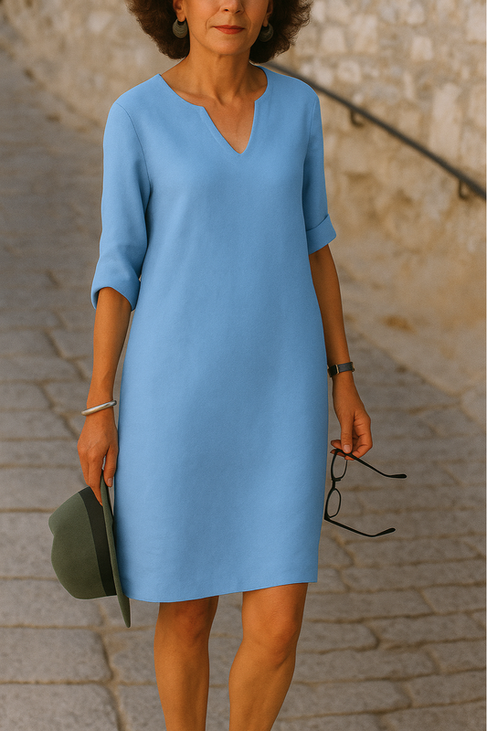 RIA | Elegantes V-Ausschnitt-Kleid für stilvolle Auftritte