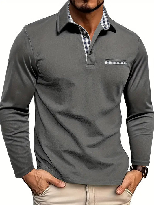ARVID | Elegantes Langarm-Poloshirt