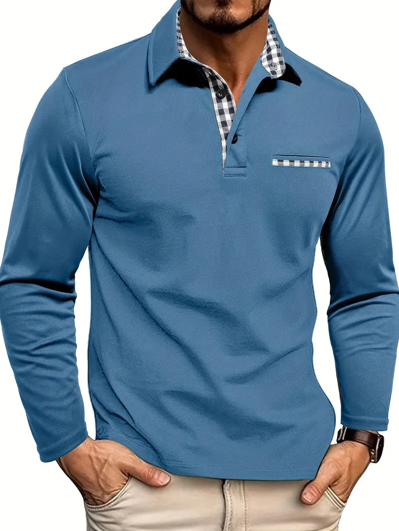 ARVID | Elegantes Langarm-Poloshirt