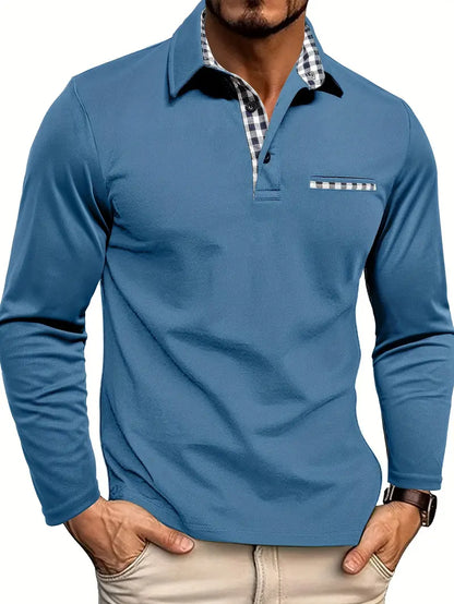 ARVID | Elegantes Langarm-Poloshirt