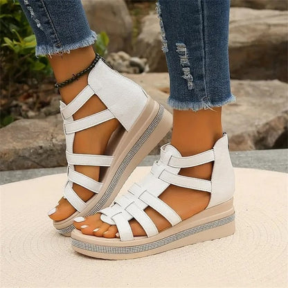Mirella | Glitzernde Keilsandalen mit maximalem Komfort