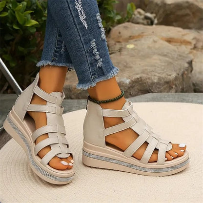 Mirella | Glitzernde Keilsandalen mit maximalem Komfort