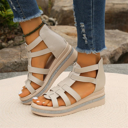 Mirella | Glitzernde Keilsandalen mit maximalem Komfort