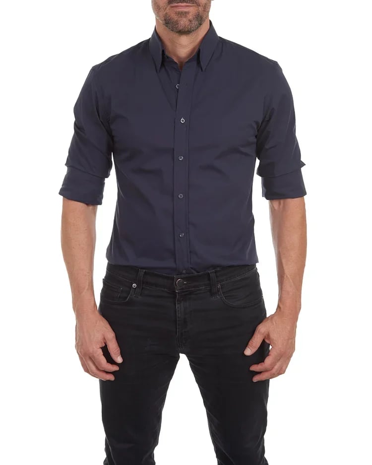 Oxford Stretch Zip Shirt (Kostenloser Versand)