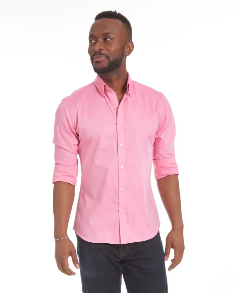 Oxford Stretch Zip Shirt (Kostenloser Versand)