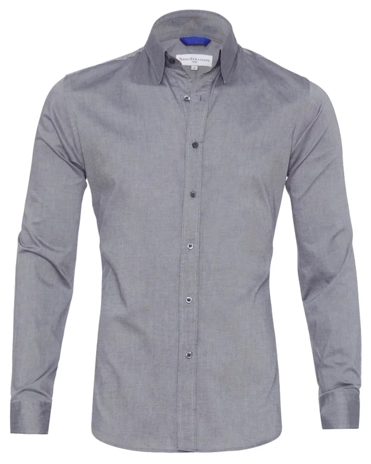 Oxford Stretch Zip Shirt (Kostenloser Versand)