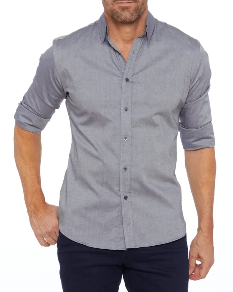 Oxford Stretch Zip Shirt (Kostenloser Versand)