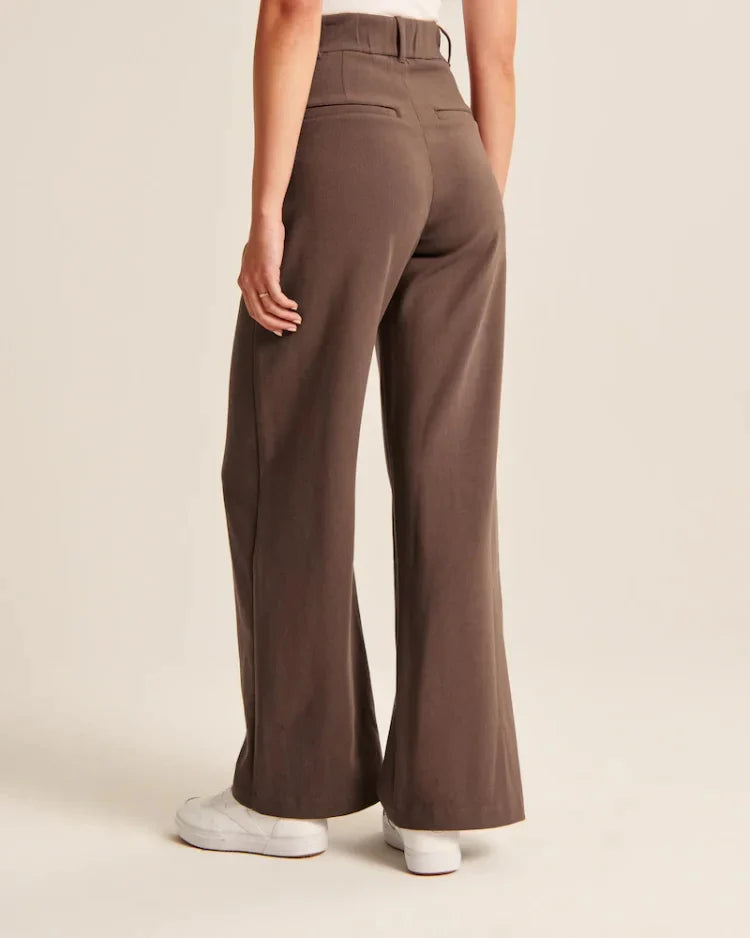 MAVIERE|HOCH TAILLIERTE HOSE MIT WEITEM BEIN