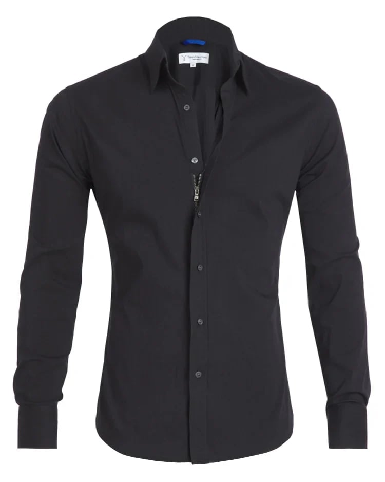 Oxford Stretch Zip Shirt (Kostenloser Versand)