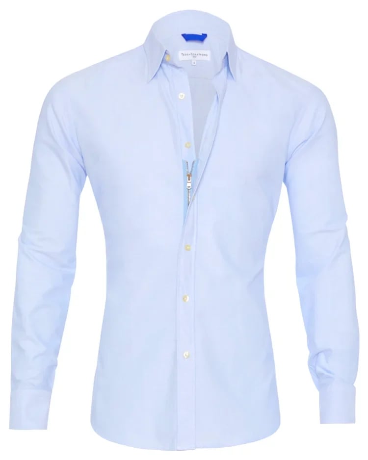 Oxford Stretch Zip Shirt (Kostenloser Versand)