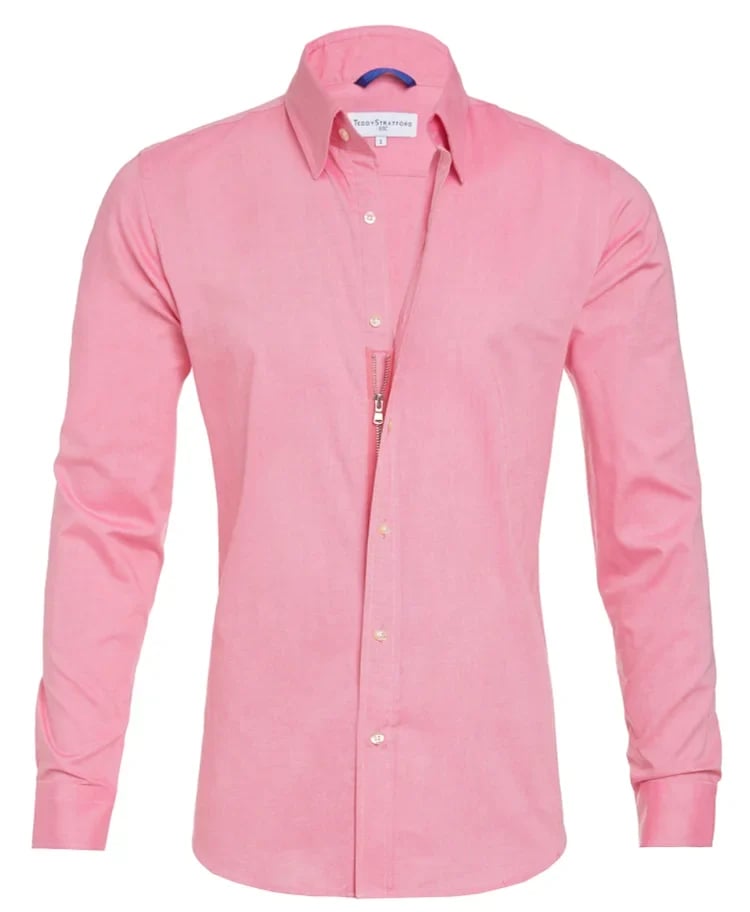 Oxford Stretch Zip Shirt (Kostenloser Versand)