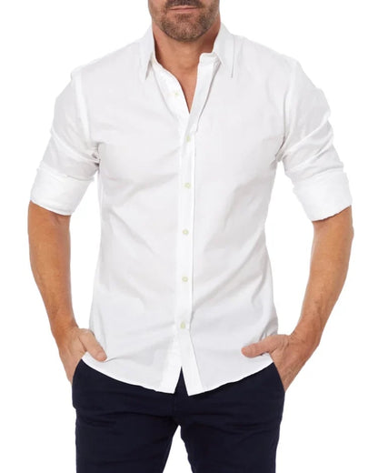 Oxford Stretch Zip Shirt (Kostenloser Versand)