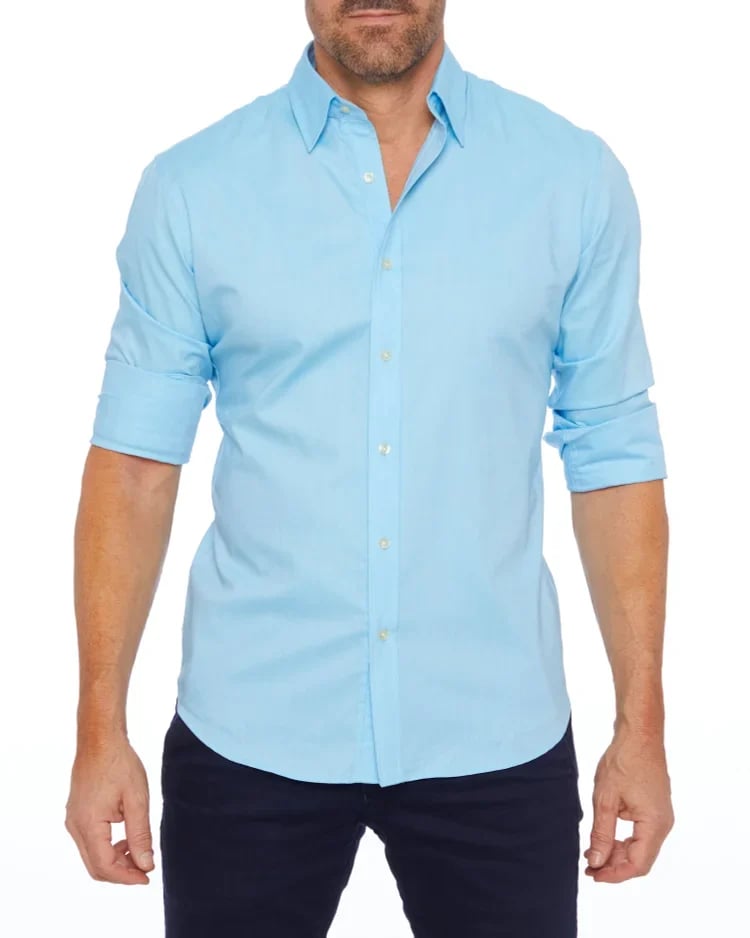 Oxford Stretch Zip Shirt (Kostenloser Versand)